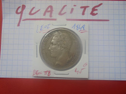 +++QUALITE+++Léopold 1er. 5 Francs 1848 ARGENT (A.5) - 5 Francs