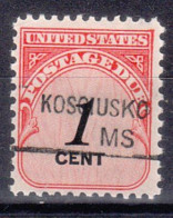 USA Precancel Vorausentwertungen Preo Locals Mississippi, Koscusko 840.5 - Préoblitérés