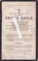 Hector Brule : Nivelles 1842 - Saint Gilles 1900 ( Notaire - Bourgmestre De Rebecq ) - Devotieprenten