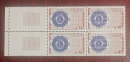 France 1967   Bloc De 4 Timbres  N** YT N° 1534 LIONS INTERNATIONAL - Mint/Hinged