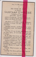 Devotie Doodsprentje Overlijden - Gustaaf D'Haese Echtg Rachel Batsleer - Evergem 1890 - Gent 1945 - Obituary Notices