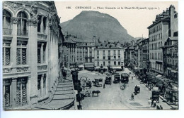 CPA  9 X 14   Isère  GRENOBLE La Place Grenette   Et Le Mont St Eynard - Grenoble