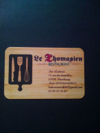 Carte De Visite Le Thomasien Restaurant Strasbourg - Visiting Cards