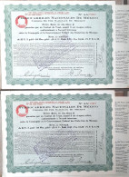 2 X Ferrocarriles Nacionales De Mexico - Note Au Porteur - 1917 - Ferrovie & Tranvie