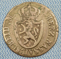 Nassau • 3 Kreuzer 1812 • Fr. August + Fr. Wilhelm • Var. 1 • German States • Ag 295 ‰  = 1/20 Gulden • [24-858] - Kleine Munten & Andere Onderverdelingen