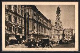 AK Wien, Graben, Die Dreifaltigkeitssäule Und Die Berlitz Sprachschule  - Other & Unclassified