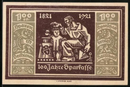 Notgeld Glatz 1921, 100 Pfennig, 100 Jahre Sparkasse  - [11] Emissions Locales