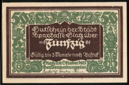 Notgeld Glatz 1921, 50 Pfennig, Arbeiter Mit Sohn  - [11] Emissions Locales
