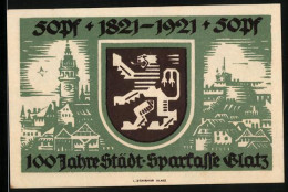 Notgeld Glatz 1921, 50 Pfennig, Löwenwappen  - [11] Local Banknote Issues