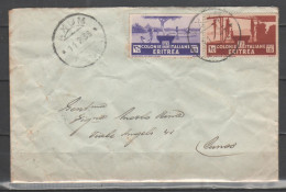 Eritrea 1936 - Lettera Con Soggetti Africani 35 C. E 15 C. - Erythrée