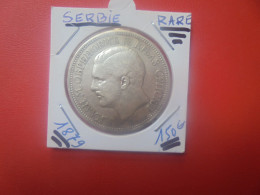 SERBIE 5 DINARA 1879 ARGENT ASSEZ RARE ! (A.5) - Servië