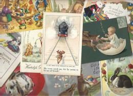 Lot 1688 De 10 CPA Lapin Bunny Dont Gaufrés Embossed Déstockage Pour Revendeurs Ou Collectionneurs - 5 - 99 Postkaarten