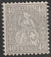 Schweiz: 1878, Mi. Nr. 34, Freimarke: 40 C. Sitzende Helvetia, Wertziffer In Den Ecken.   **/MNH - Neufs