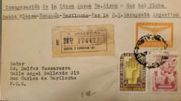 MI) 1948, ARGENTINA, FROM BUENOS AIRES, CANCELLATION SLOGAN INAUGURATION OF THE AIRLINE BUENOS AIRES - MAR DE PLATA - BA - Oblitérés