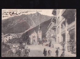 Chamonix - Place De L'Eglise Et Le Brevent - Postkaart - Chamonix-Mont-Blanc
