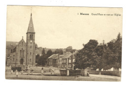 ***   MUSSON  ***   -  Grand' Place Et Vue Sur L'Eglise  -  Zie / Voir / See / Scan's - Musson