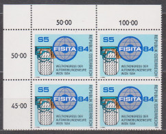 1984 , Weltkongreß Der Automobilingeni (2) ( Mi.Nr.: 1770 ) 4-er Block Postfrisch ** - Neufs