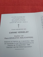 Doodsprentje Carine Verhelst Hamme 4/9/1964 - 18/9/1996 ( D.v. Pierre Verhelst En Betty Schippers ) - Religion &  Esoterik