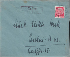 Landpost Cossin über Pyritz, Brief PYRITZ LAND 12.7.34 - Lettres & Documents