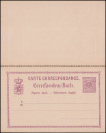 Luxemburg Postkarte P 11 Doppelkarte 6/6 C., Ungebraucht **, Rechts Randbug - Other & Unclassified