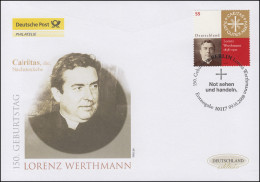 2697 Priester Lorenz Werthmann, Schmuck-FDC Deutschland Exklusiv - Lettres & Documents