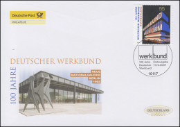 2625 Jubiläum 100 Jahre Deutscher Werkbund, Schmuck-FDC Deutschland Exklusiv - Lettres & Documents