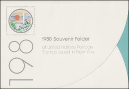 UNO New York Jahressammelmappe Souvenir Folder 1980, Postfrisch ** - Sonstige & Ohne Zuordnung