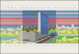 UNO New York Jahressammelmappe Souvenir Folder 1981, Postfrisch ** - Autres & Non Classés