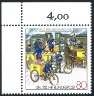 1337 Tag Der Briefmarke 1987 - Passerverschiebung Schwarz, Ecke Oben Links, ** - Variétés Et Curiosités