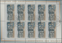 2153 Parlamente Saarland Saarbrücken - 10er-Bogen ESSt - 1991-2000