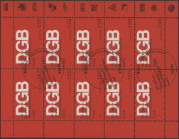 2083 Gewerkschaftsbund DGB - 10er-Bogen ESSt - 1991-2000