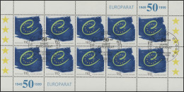 2049 Europarat - 10er-Bogen ESSt - 1991-2000