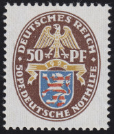 401X Nothilfe Wappen Hessen 50+50 Pf Postfrisch ** Geprüft - Ongebruikt