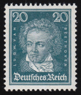 392X Köpfe Berühmter Deutscher 20 Pf Beethoven ** Geprüft - Ongebruikt