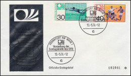 811-812 Fußball-WM In Deutschland 1974, Offizieller FDC ESSt Frankfurt 15.5.74 - Otros & Sin Clasificación