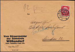 Landpost Kleinziegenfeld über SCHESSLITZ 13.10.38 Auf Brief Wölkendorf /München - Sonstige & Ohne Zuordnung