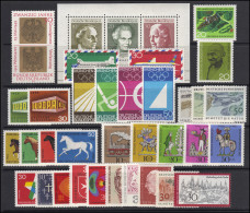 576-611 Bund-Jahrgang 1969 Komplett Postfrisch ** - Jahressammlungen