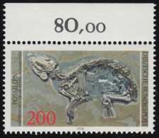 975 Fossilien 200 Pf Urpferdchen ** Oberrand - Unused Stamps