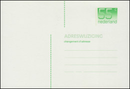 Adressenänderungskarte AÄK 45 I Ziffer 55 Cent 1986, Ungebraucht ** / MNH - Postwaardestukken