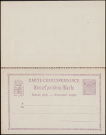 Luxemburg Postkarte P 10 Doppelkarte 5/5 C., Ungebraucht, Leichte Randvergilbung - Autres & Non Classés
