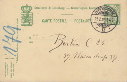 Luxemburg Postkarte P 63 Aus DIFFERDANGE 13.2.1909 Nach Berlin  - Andere & Zonder Classificatie