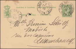 Luxemburg Postkarte P 57 ESCH-SUR ALZETTE 25.7.1903 Nach LUXEMBOURG-VILLE 25.7. - Autres & Non Classés