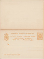 Luxemburg Postkarte P 34 Doppelkarte 10/10 C., Ungebraucht, Mit Randvergilbung - Autres & Non Classés