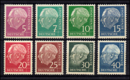 179-260y Heuss Lumogen: 8 Werte Komplett, ** Alle Tiefst Geprüft Schlegel BPP - Unused Stamps