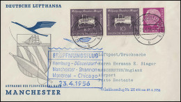 Erstflug LH 430 Hamburg/Düsseldorf Manchester/ Shannon Montreal /Chicago 23.4.56 - Autres (Air)