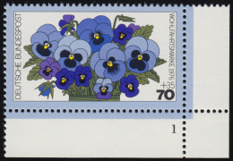 907 Blumen 70+35 Pf Stiefmütterchen ** FN1 - Unused Stamps