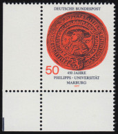 939 Universität Marburg ** Ecke U.l. - Unused Stamps