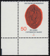 938 Universität Mainz ** Ecke U.l. - Unused Stamps