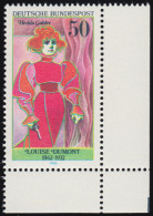 910 Schauspielerinnen 50 Pf Dumont ** Ecke U.r. - Unused Stamps