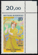 909 Schauspielerinnen 40 Pf Schröder ** Ecke O.r. - Unused Stamps